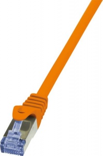 Cablu de retea RJ45 SFTP cat6A LSOH 0.25m orange, Logilink CQ3018S
