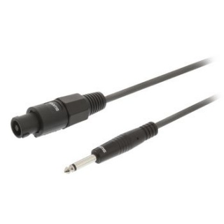 Cablu difuzor 2 pini la jack 6.35 M-T 5m Gri, Sweex SWOP16200E50