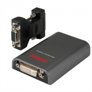 Adaptor USB 2.0 la DVI/VGA, Roline 12.02.1052