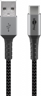 Cablu USB 2.0-A la USB type C T-T 1m, Goobay G49296