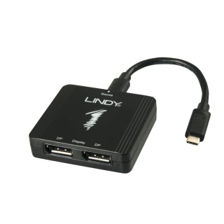 Adaptor USB type C la 2 x Displayport MST, Lindy L43232