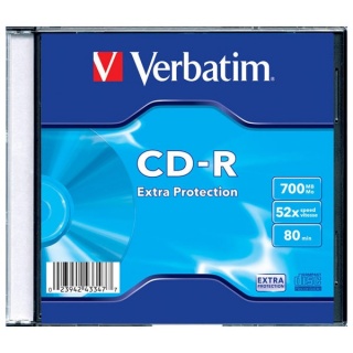 Set 1 buc CD-R 700MB/80min/viteza 52 cu carcasa, Verbatim 43347