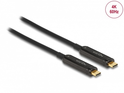 Cablu activ optic video USB type C 4K60Hz T-T 30m, Delock 84132