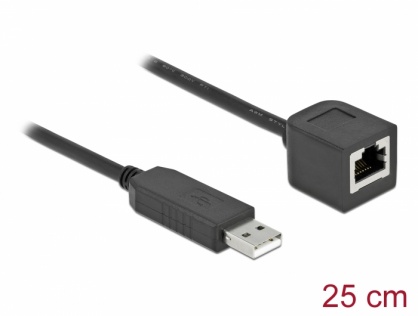 Cablu USB la serial RS-232 RJ45 (pentru router Cisco) T-M 0.25m, Delock 64162