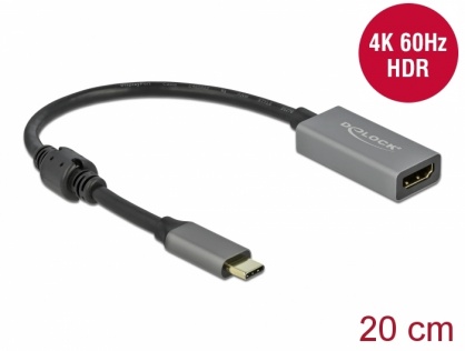 Adaptor activ USB-C la HDMI (DP Alt Mode) 4K60Hz (HDR) T-M, Delock 66571