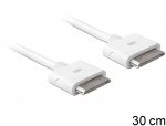 Cablu iPhone 30 pini T-T 30cm, Delock 83252