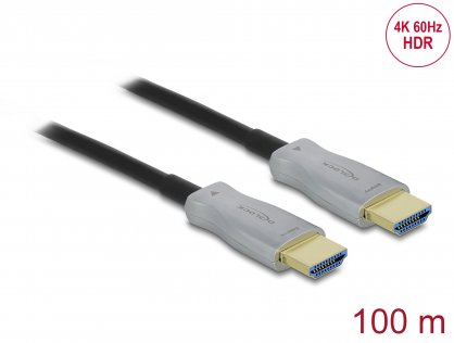 Cablu optic activ HDMI 4K60Hz HDR T-T 100m, Delock 84137