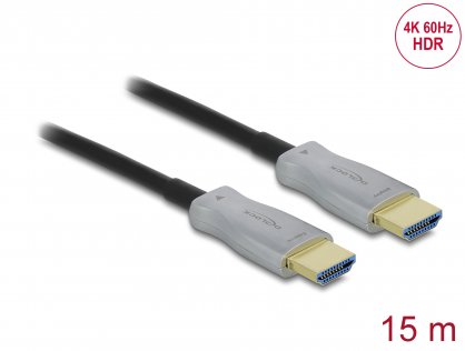 Cablu optic activ HDMI 4K60Hz HDR T-T 15m, Delock 85012
