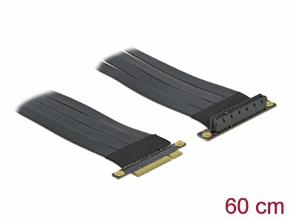Riser Card PCI Express x8 la x8 + cablu flexibil 60cm, Delock 85767