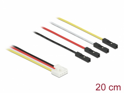 Cablu de conversie IoT Grove (placi Arduino) 4 pini la 4 x jumper T-M 20cm, Delock 86947
