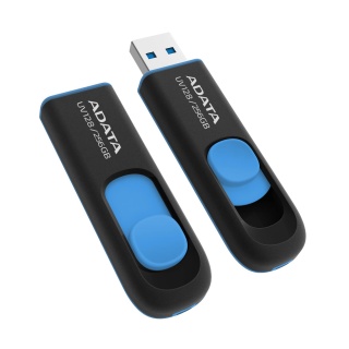Stick USB 3.1 256GB UV128 retractabil Negru/Bleu, ADATA