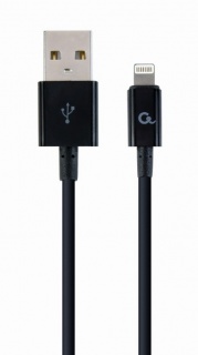 Cablu USB la iPhone Lightning 2m Negru, Gembird CC-USB2P-AMLM-2M