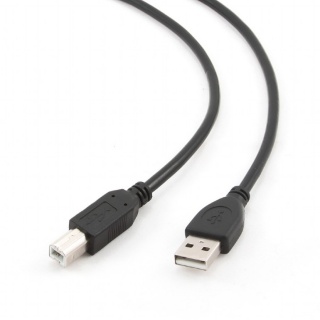 Cablu USB 2.0-A la USB-B imprimanta T-T 1m Negru, Gembird CCP-USB2-AMBM-1M