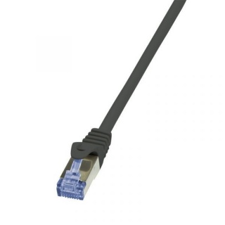 Cablu de retea cat 6A cu cablu cat 7 LSOH 50m Negru, Logilink RJ45 CQ4143S