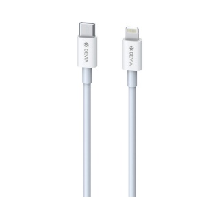 Cablu USB type C la Lightning MFI 1.5m Alb, Devia T6