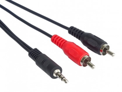 Cablu audio jack 3.5mm la 2 x RCA T-T 3m, KJACKCIN3