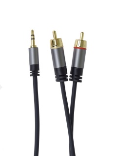 Cablu audio jack stereo 3.5mm la 2 x RCA T-T 3m, kjqcin3