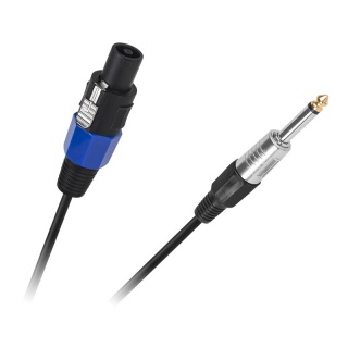 Cablu audio speakon la jack mono 6.35mm T-T 10m Negru, KPO2759-10