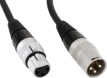 Cablu prelungitor XLR 3 pini T-M Negru 25m, SGHN-2500-SW