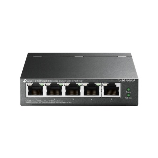 Switch 5 porturi Gigabit cu 4 porturi PoE+, TP-LINK TL-SG1005LP