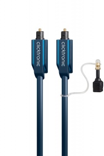 Cablu audio optic digital Toslink cu adaptor mini Toslink 10m, Clicktronic CLICK70372