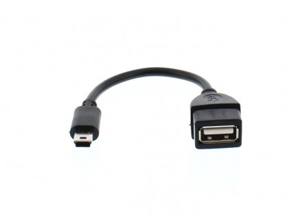 Adaptor OTG mini USB-B la USB-A T-M 0.1m, ADAPT-USBF/MUSB/OTG-0.15BK-WL