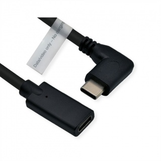 Cablu video prelungitor USB type C 4K60Hz drept/unghi T-M 2m, Roline 11.04.5496