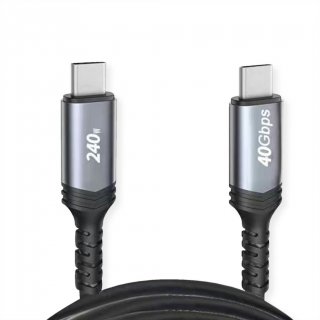 Cablu USB4 Gen3x2 type C T-T 40Gb/240W 1m Negru, Value 11.99.9086
