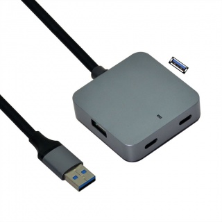 HUB USB 3.2 Gen1-A la 2 x USB-A + 2 x USB type C + cablu 5m, Value 12.99.1124