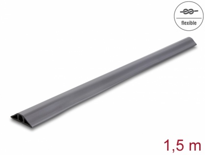 Canal cablu flexibil PVC 50x13mm - lungime 1.5m Gri, Delock 20732