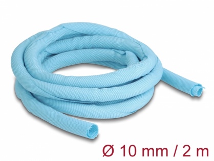 Organizator cabluri cu auto-inchidere/rezistent la caldura 2m x 10mm Albastru, Delock 20876