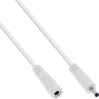 Cablu prelungitor de alimentare DC 3.5x1.35mm T-M 1m Alb, InLine IL26901H