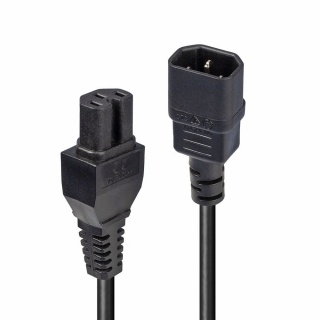 Cablu alimentare IEC C14 la IEC C15 'Hot Condition' 2m, Lindy L30314