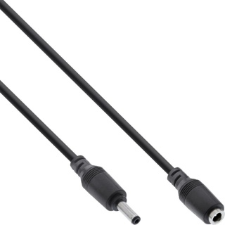 Cablu prelungitor alimentare DC 3.5x1.35mm T-M 3m Negru, Inline IL40157X