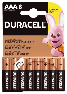 Set 8 buc baterie alcalina AAA/LR3, Duracell