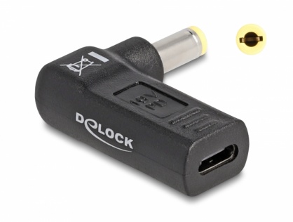 Adaptor de alimentare laptop USB type C la DC 5.5 x 2.5 mm M-T 19V/3A, Delock 60011
