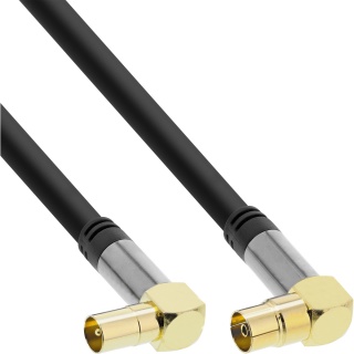 Cablu antena coaxial Premium T-M 110dB unghi 90 grade 10m, InLine IL69210G