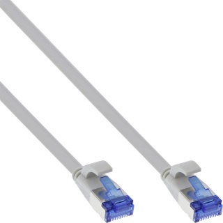 Cablu de retea RJ45 flat FTP Cat.6A 20m Gri, InLine IL75720