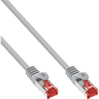 Cablu de retea RJ45 S/FTP (PiMf) Cat.6 CCA 0.25m Gri, InLine 76122