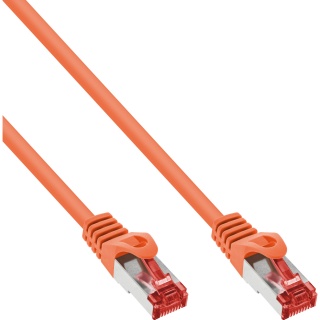 Cablu de retea RJ45 Cat.6 SFTP PiMF 0.5m Orange, InLine IL76450O