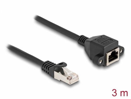 Cablu prelungitor SFTP RJ50 T-M 3m, Delock 80195
