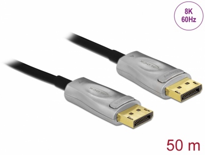 Cablu DisplayPort activ optic v1.4 8K60Hz/4K144Hz T-T 50m, Delock 84140