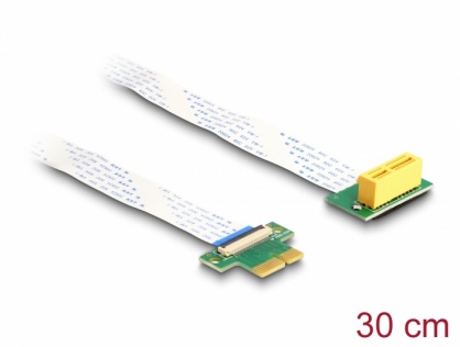 Riser Card PCI Express x1 la x1 90 grade FPC 30cm, Delock 88022
