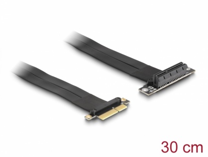Riser Card PCI Express x4 la x4 90 grade 30cm, Delock 88025