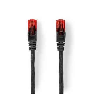 Cablu de retea de exterior UTP Cat.6 30m Negru, Nedis CCGP85900BK300