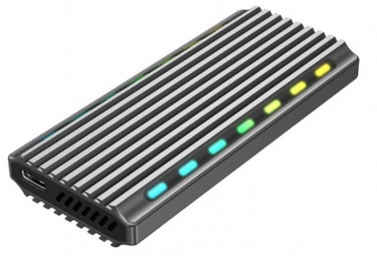 Rack extern USB 3.1 type C la M.2 NVMe cu RGB LED, Gembird EE2280-U3C-03