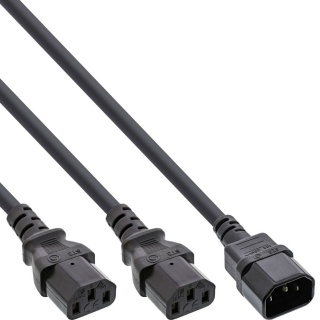 Cablu prelungitor in Y C14 la 2 x C13 5m, InLine IL16657L