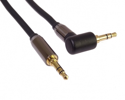 Cablu audio jack stereo 3.5mm T-T unghi 90 grade 5m, kjqmm5-90