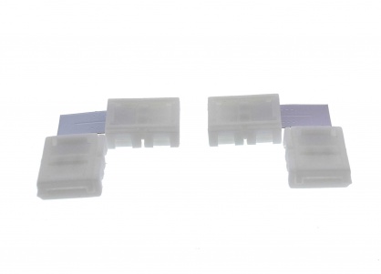 Set 2 bucati conector banda LED 8mm PCB forma L, LEDST-CON-L8-WL