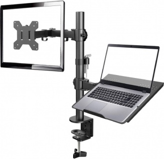 Suport masa pentru 1 x TV/monitor 27" + 1 x laptop 17", Gembird MA-DA-02